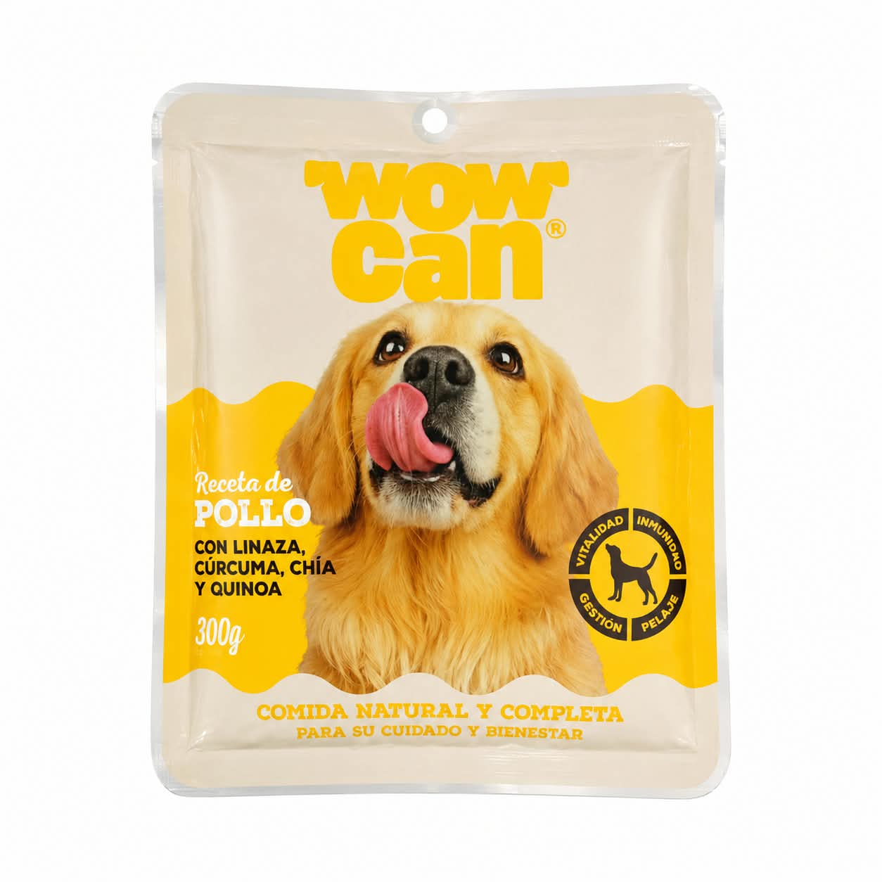Wow Can Pollo Alimento Natural Cocinado al Vapor 300 gr